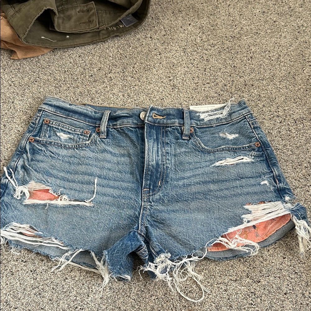 American Eagle Outfitters Ripped Blue Jean Shorts